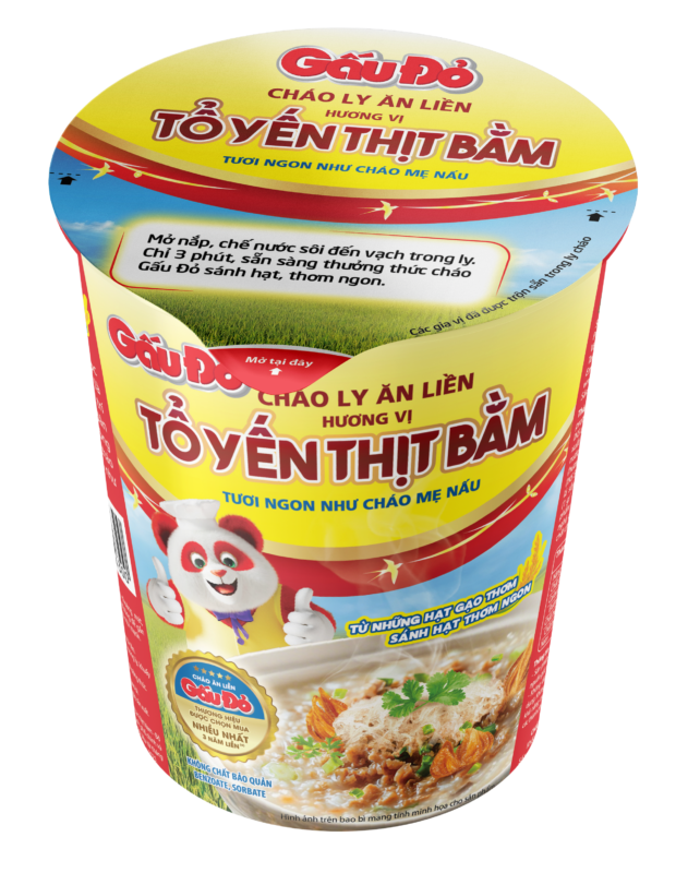 CHÁO TỔ YẾN THỊT BẰM GẤU ĐỎ HƯƠNG VỊ ĐẬM ĐÀ HẤP DẪN
